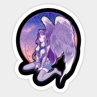 Pastel Goth Angel Horned Devil Anime Kawaii Girl Sticker